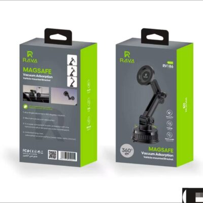 RAVA Foldable MagSafe Vacuum Suction Car Phone Holder